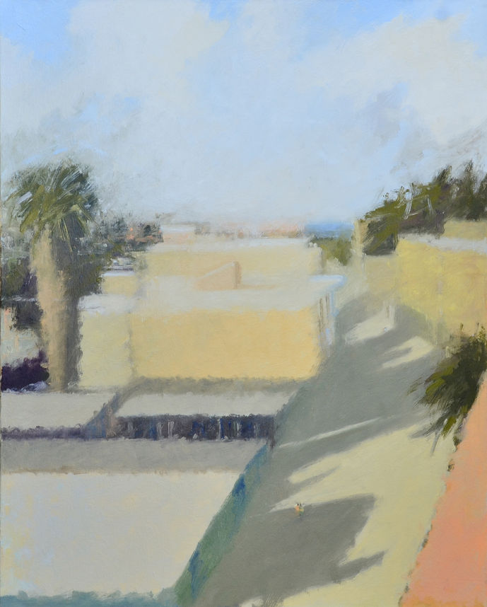 נועה ארבל | ציור שמן נוף תל אביב