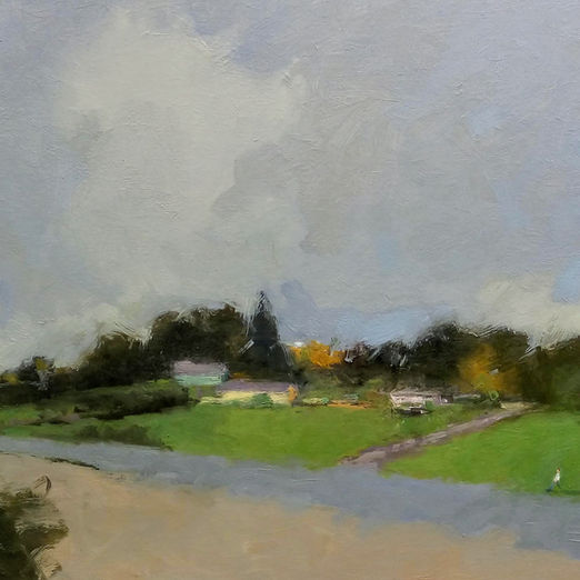 נועה ארבל_בוקר של חורף, ביתן אהרון_ציור שמן