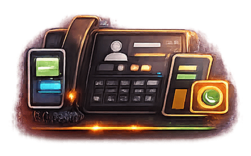 Communication systems illustration showing business telephony, WhatsApp communication, customer communication workflows, and connected communication infrastructure.