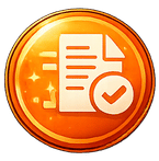 Orange customer notification icon representing automated customer updates, communication alerts, and operational messaging workflows.