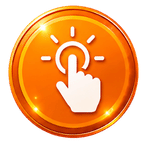 Orange operational simplicity icon showing simplified operational workflows, connected systems, and streamlined operational coordination environments.