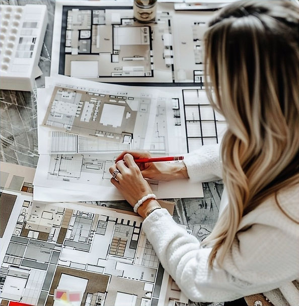 concept and mood board designs for a residential interior design project