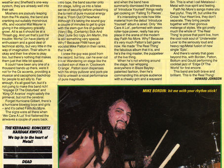 Faith No More - Sheffield Octagon, January 27th 1990