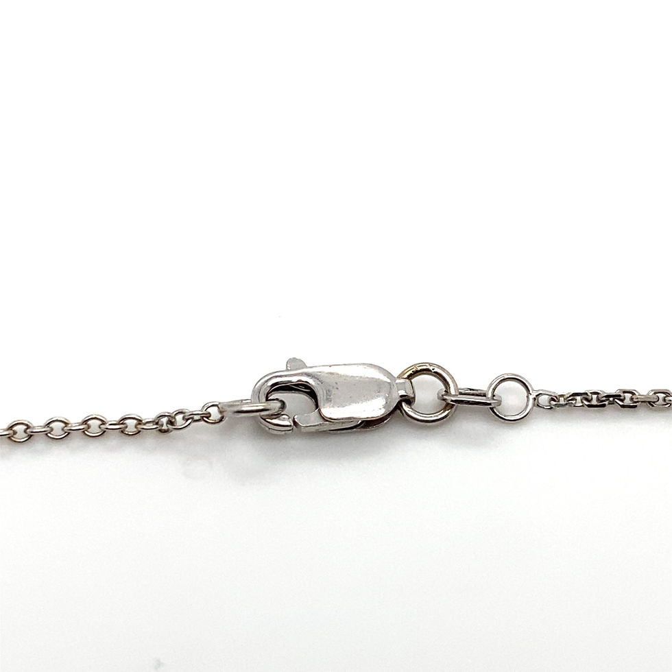 Thumbnail: 14K White Gold Collapsable Box Necklace 