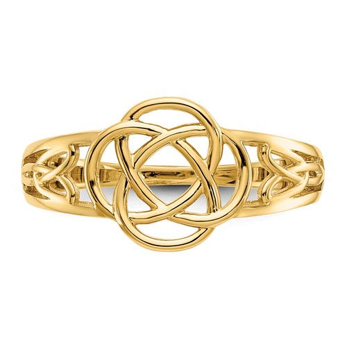 Thumbnail: Ladies Handcrafted 14k Yellow Gold Celtic Knot Ring GORGEOUS!