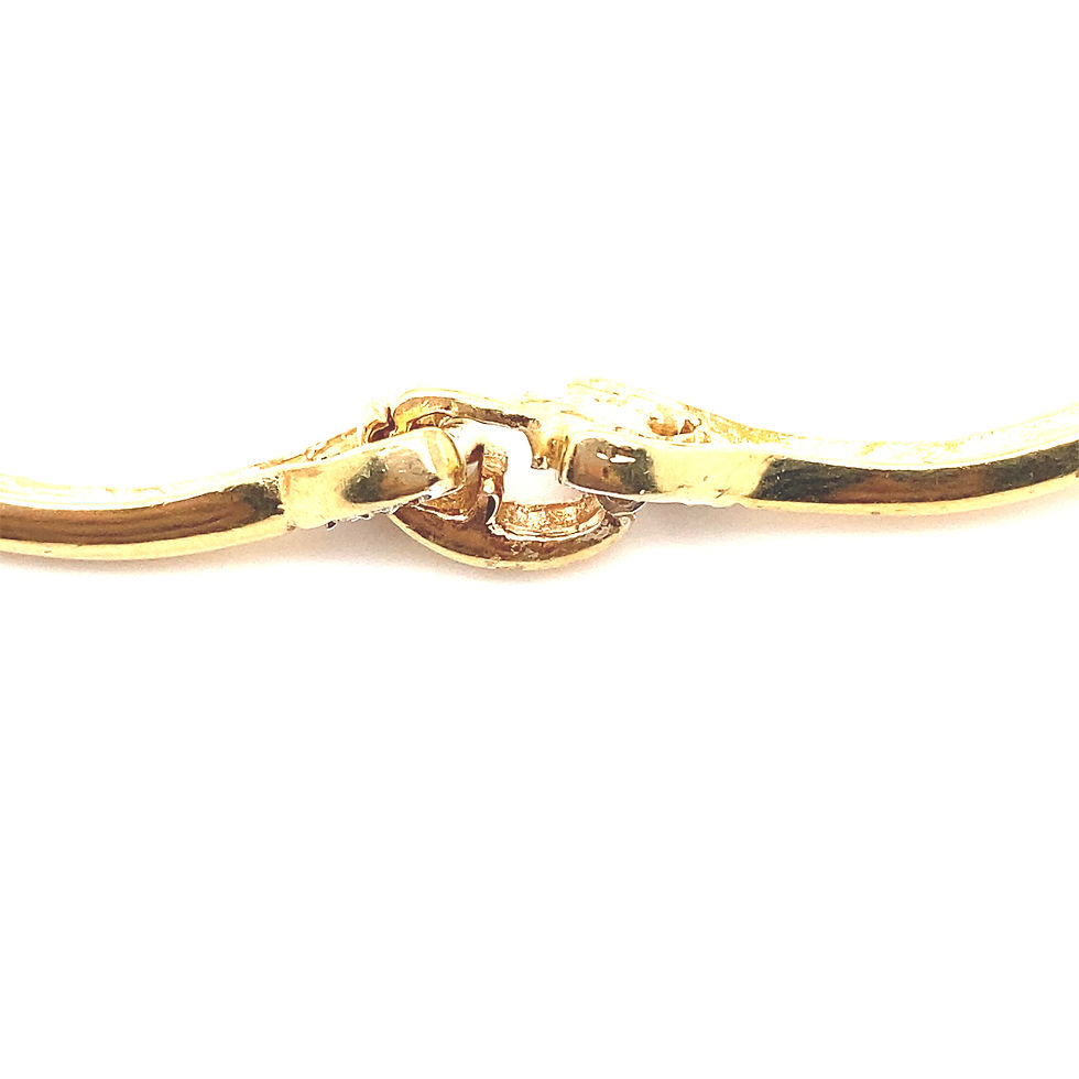 Thumbnail: Beautiful 14K Gold 2.90 Carats Diamond Link Necklace