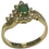 Thumbnail: 14 k Yellow Gold Emerald & Diamond Ring