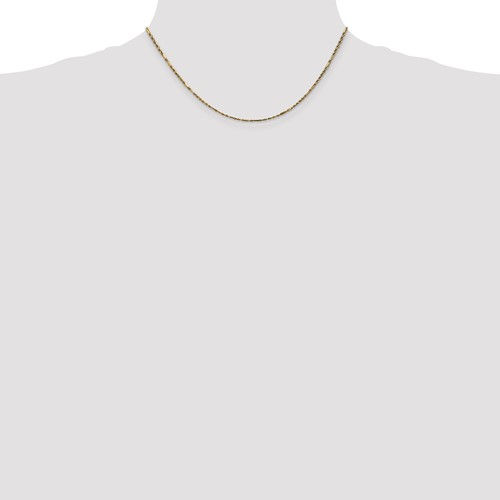 Thumbnail: Milano Diamond Cut 14k Yellow Gold Rope Chain Necklace Measures 16" 1.8mm