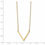 Thumbnail: 14k Polished Yellow Gold "V" Necklace Measures 17" w/1" Extender 1mm NICE!