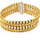 Thumbnail: Thick Statement Piece Handcrafted 14K Yellow Gold Bracelet