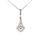 Thumbnail: Beautiful 14K White Gold Champagne Diamond Pendant Necklace