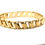Thumbnail: Thick 10MM Fancy Chain Link Handcrafted 14k Fine Gold Bracelet