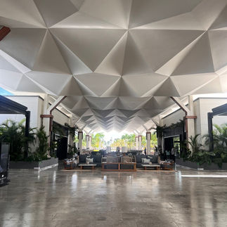 The open and modern lobby at Secrets Tides in Punta Cana