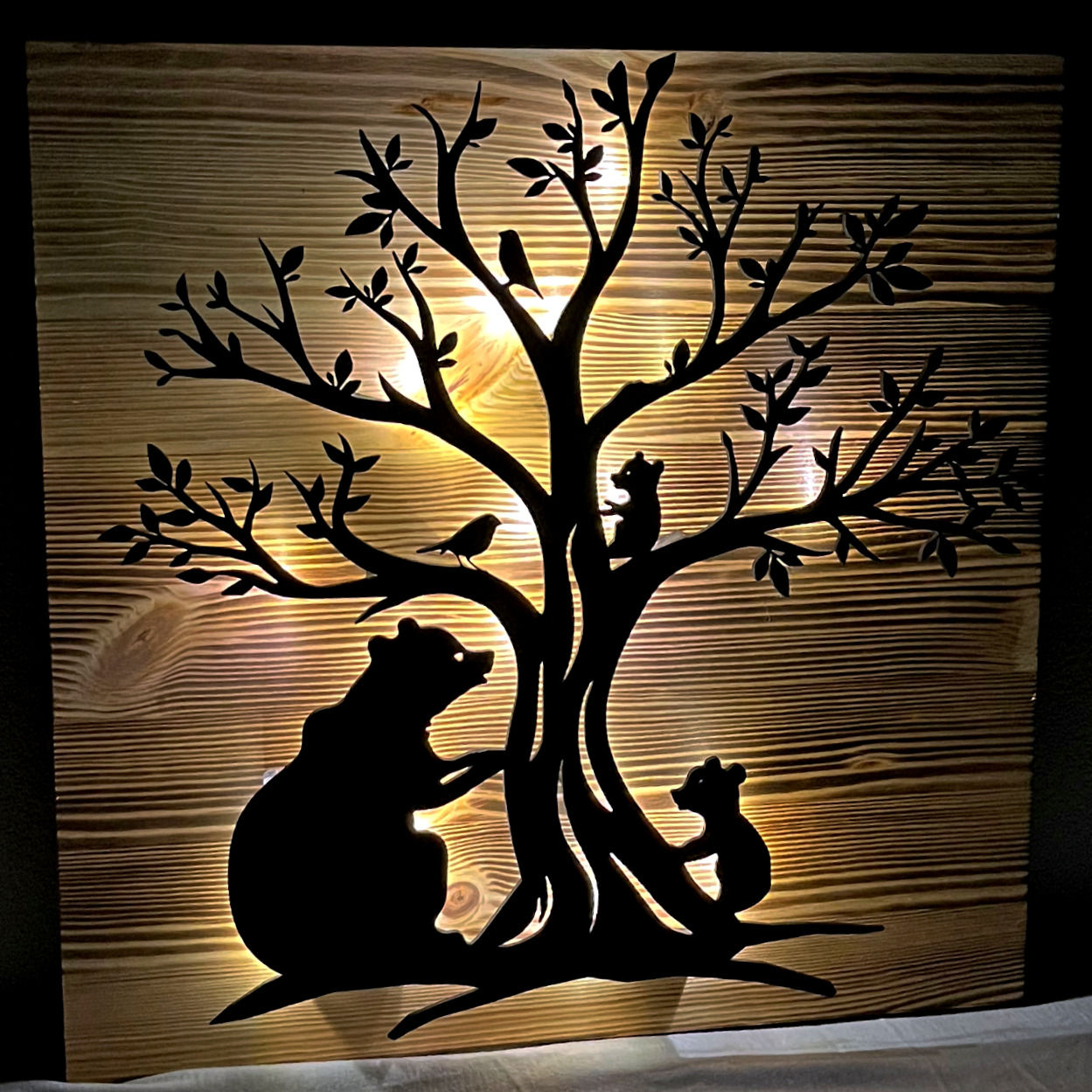 Tableau lumineux - En famille - 40cm