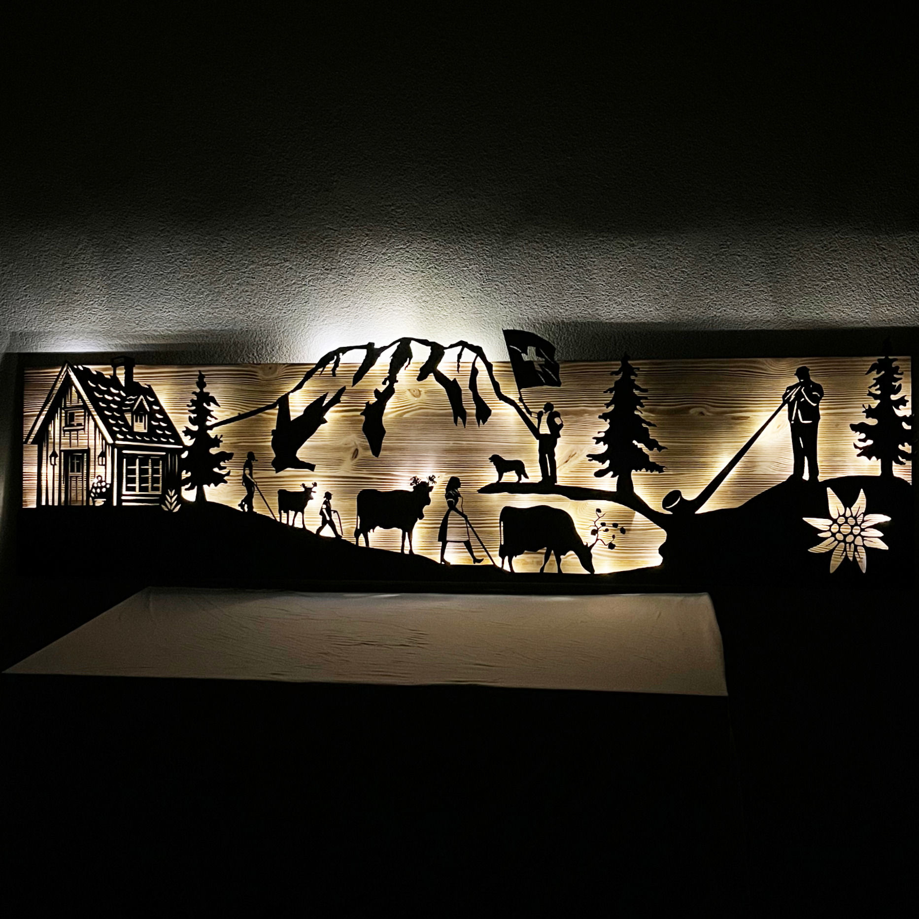 Tableau lumineux - La fête de la désalpe - 160cm