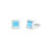 Miniatyrbilde: EK Studio Stud Square - Northern Light Flare Blue