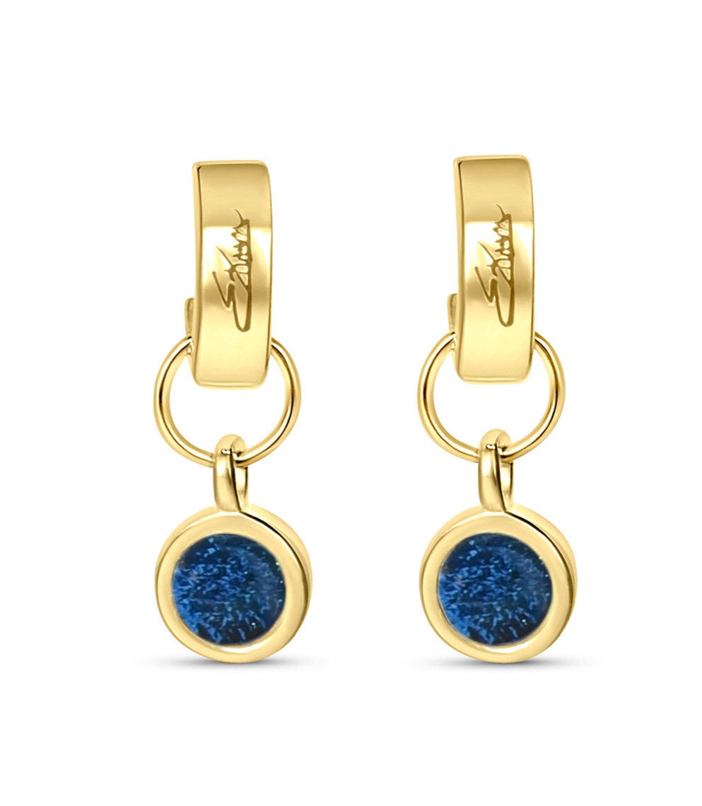 Classic Cut Studio Earring - Navy Blue