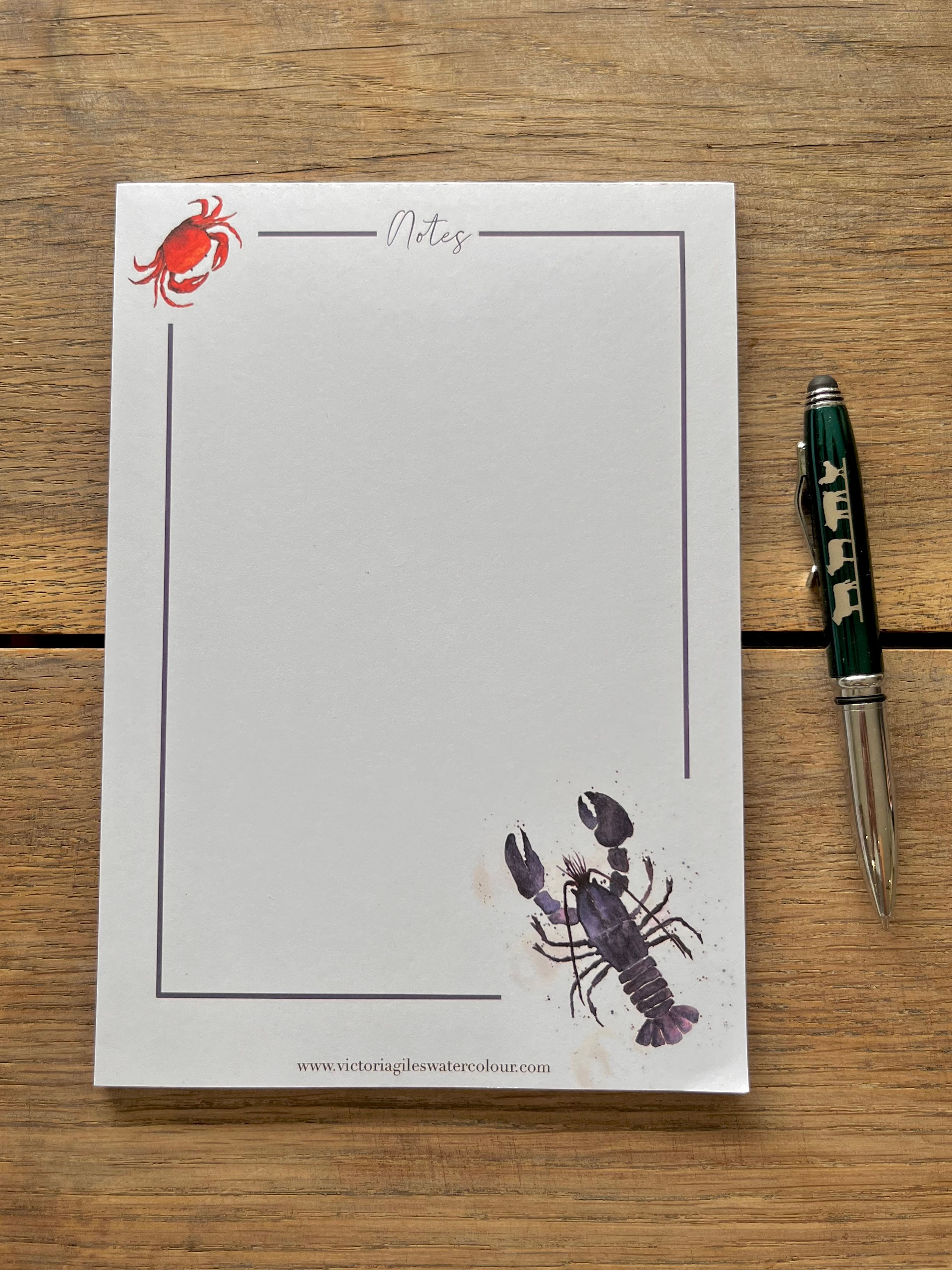 Lobster & Crab A5 Notepad 
