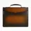 Thumbnail: Atelier single-gusset brown leather briefcase