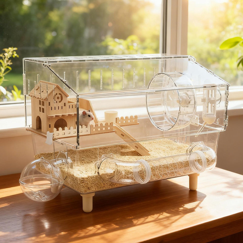 Thumbnail: Large Acrylic Hamster Cage Transparent Luxury Villa Habitat
