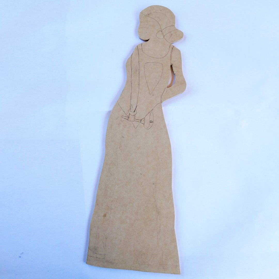 Mujer con tulipán trupán