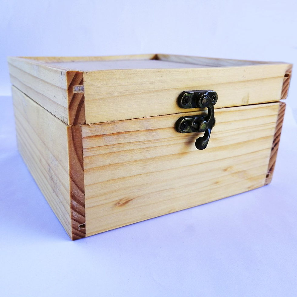 Miniatura: Caja cuadrada madera