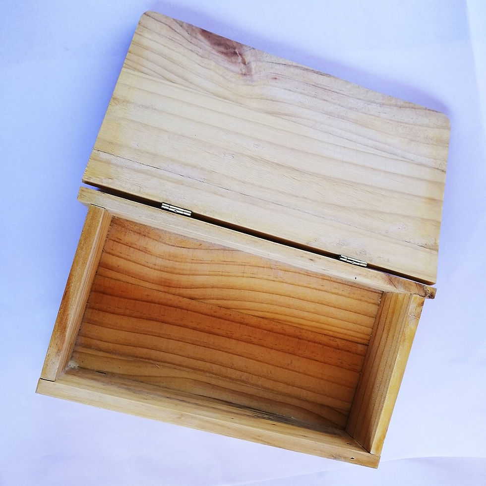 Miniatura: Caja rectangular libro madera