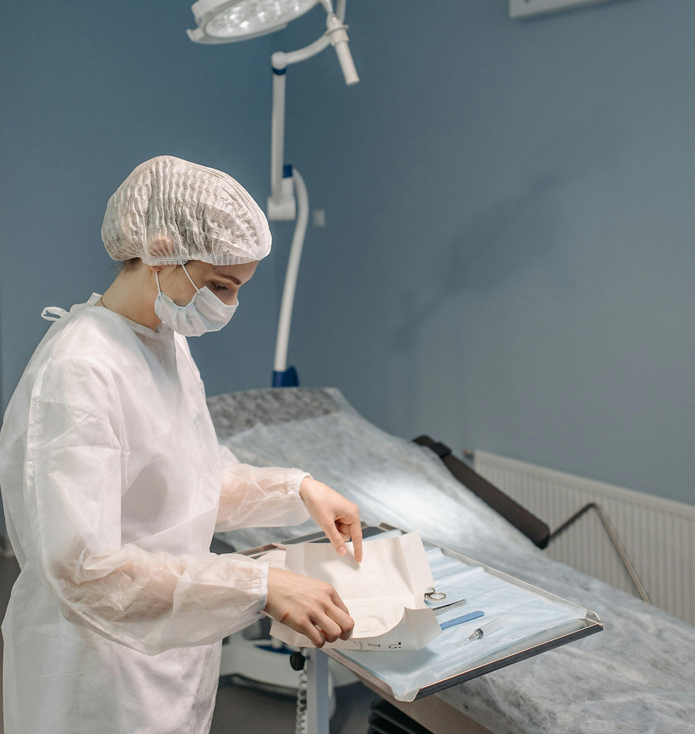 Healthcare professional in medical room