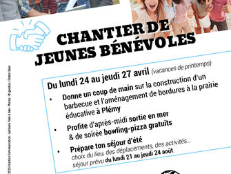 Un Chantier JEUNES BENEVOLES avec l'intercommunalité à la Prairie
