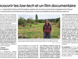 Les ateliers et le cinéma en plein air à la Prairie éducativee dans la presse
