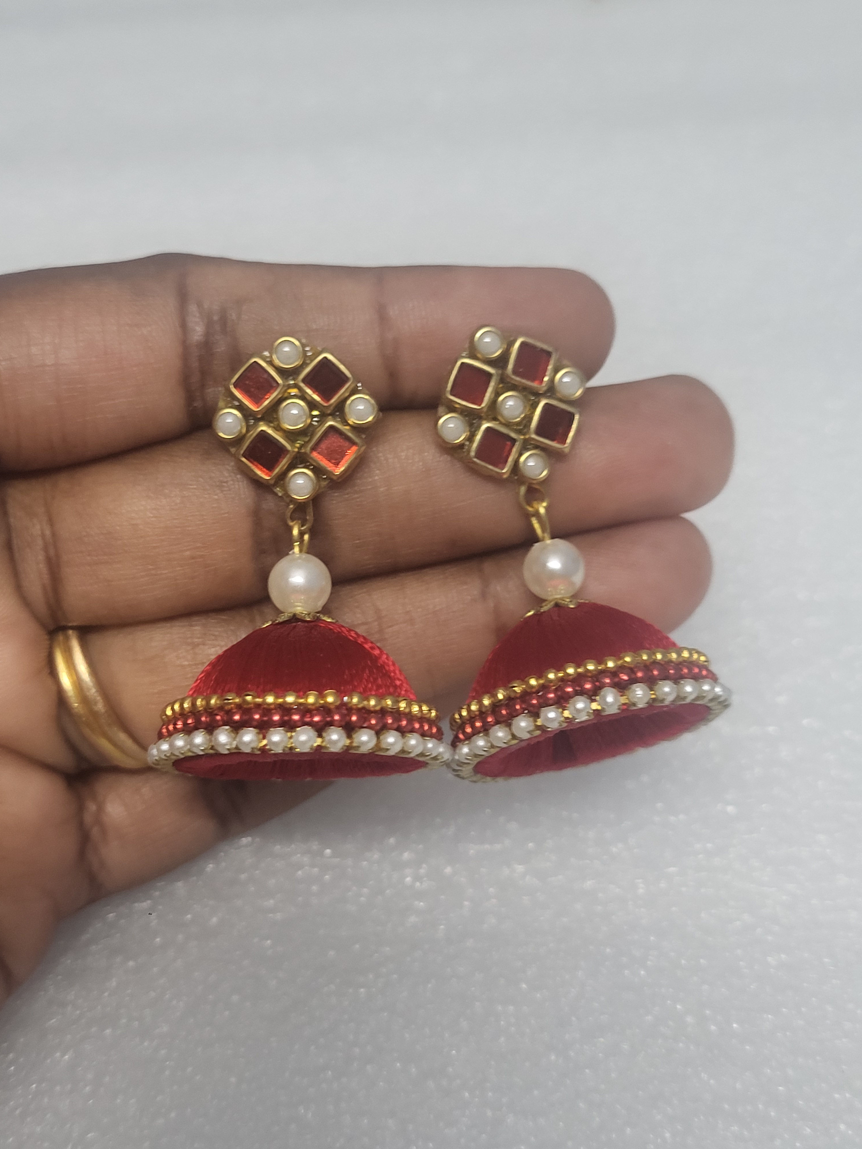 Silk Thread Jhumkas