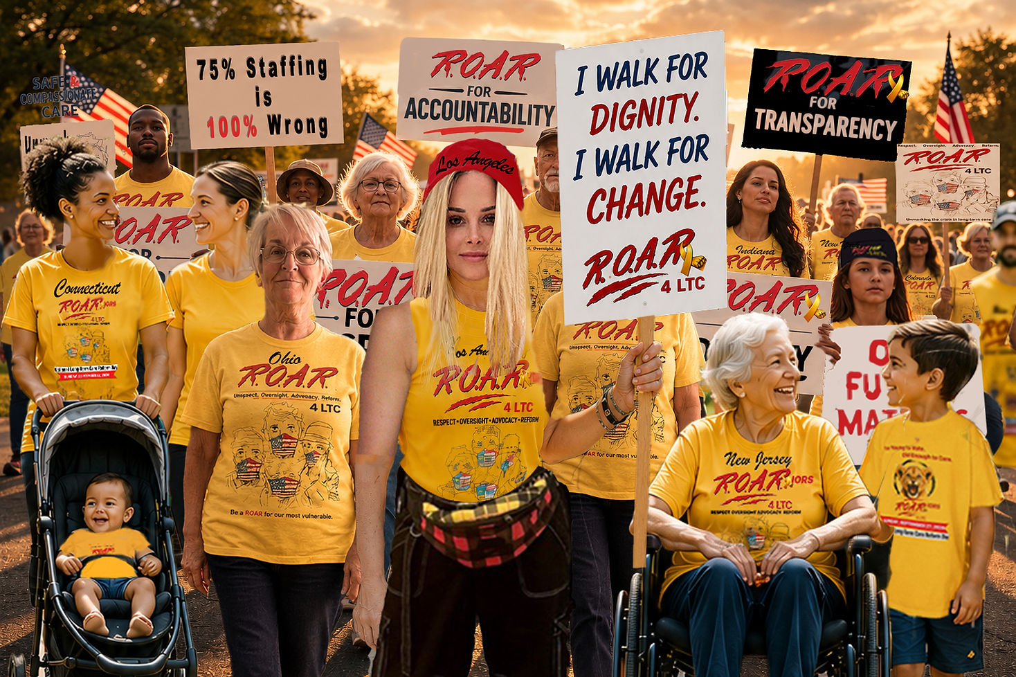 WALK GRAPHIC YELLOW SHIRTs crowd_edited.