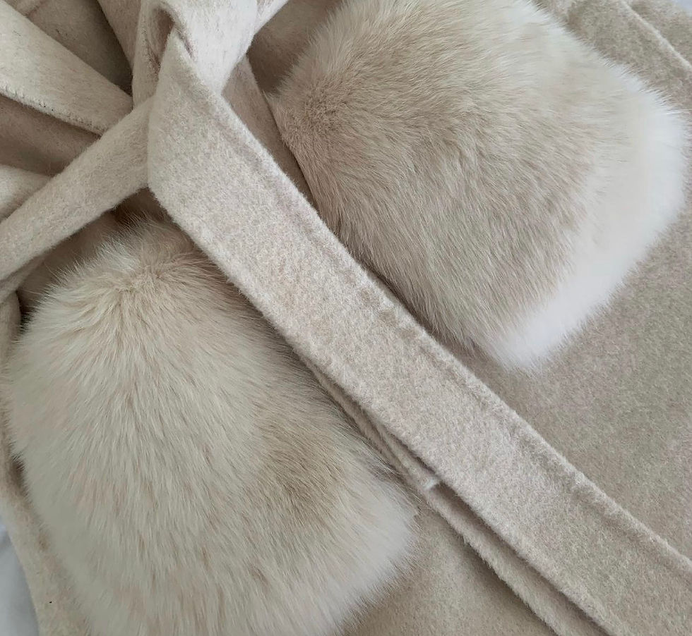 FREYA COAT WITH FUR POCKETS