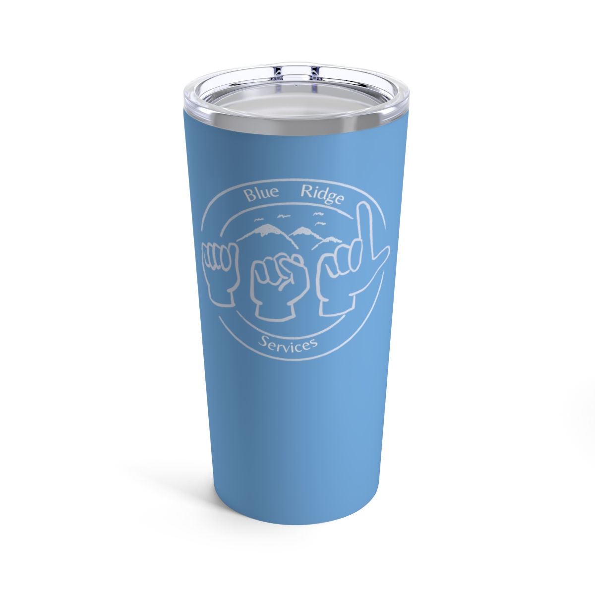 LIght Blue Blue Ridge ASL Tumbler 20oz