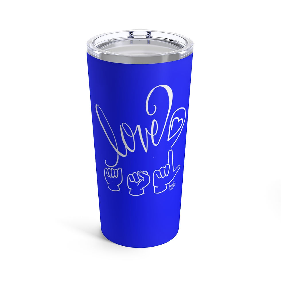 Thumbnail: Blue I Love ASL Tumbler 20oz