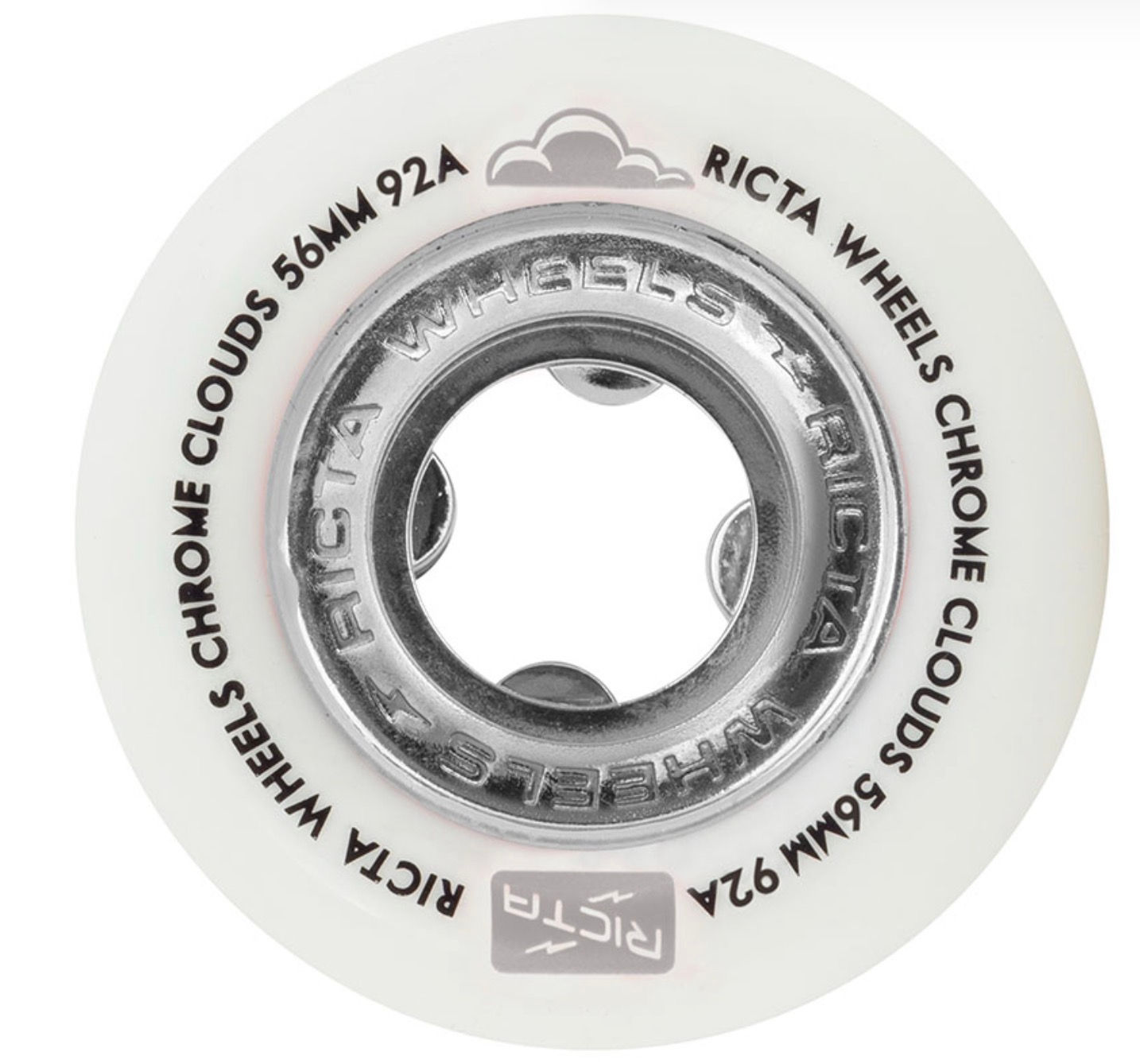 56mm Chrome Clouds Black 92a Ricta Wheels