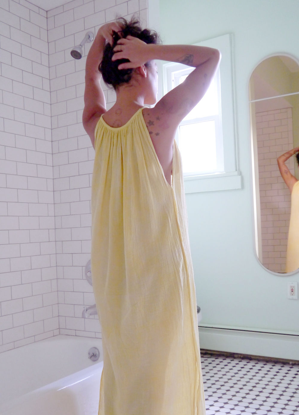 Weld Dyed Gauze Tank Dress