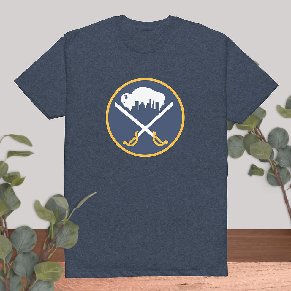 Thumbnail: Buffalo Hockey Skyline Unisex Tshirt