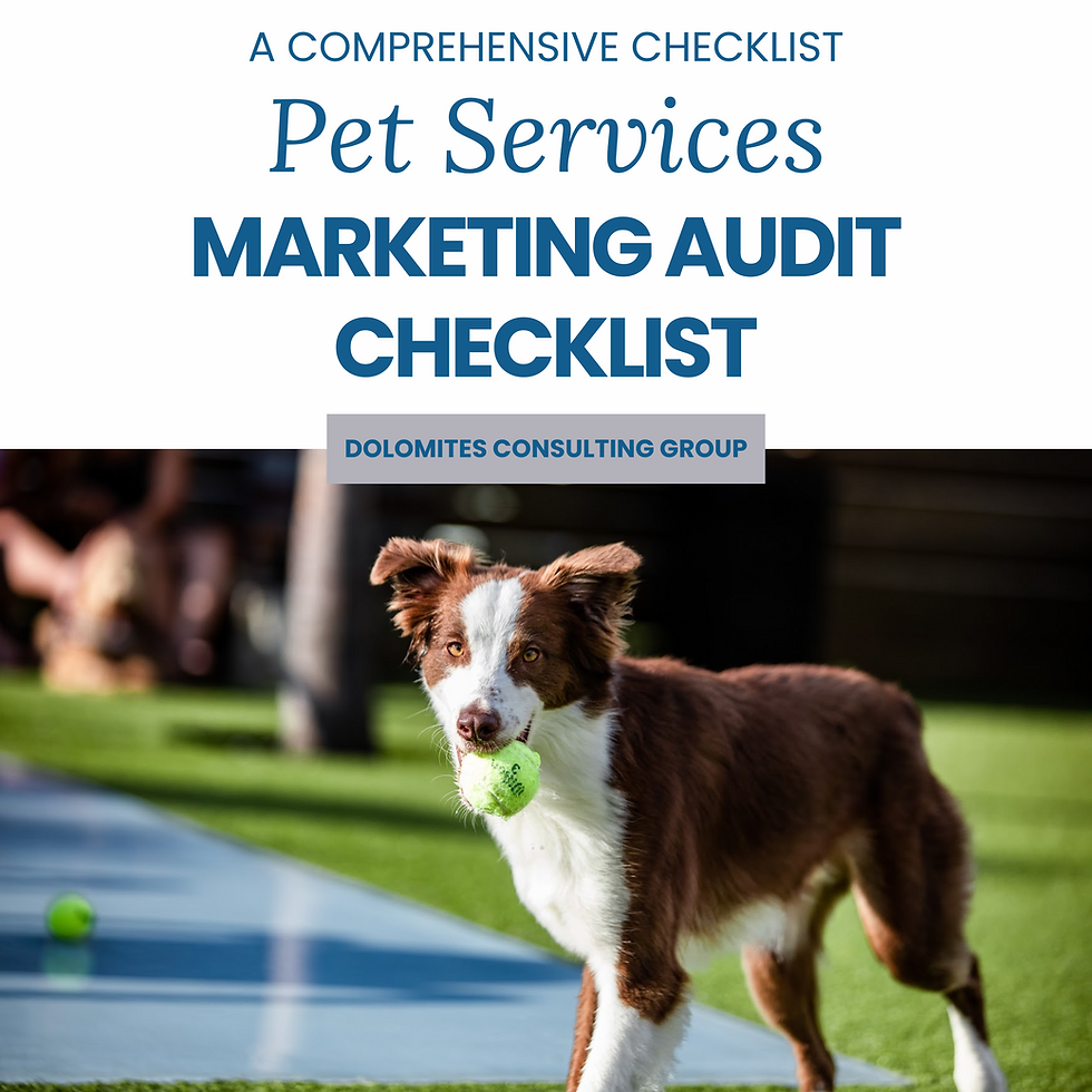 Pet Services Marketing Audit Checklist