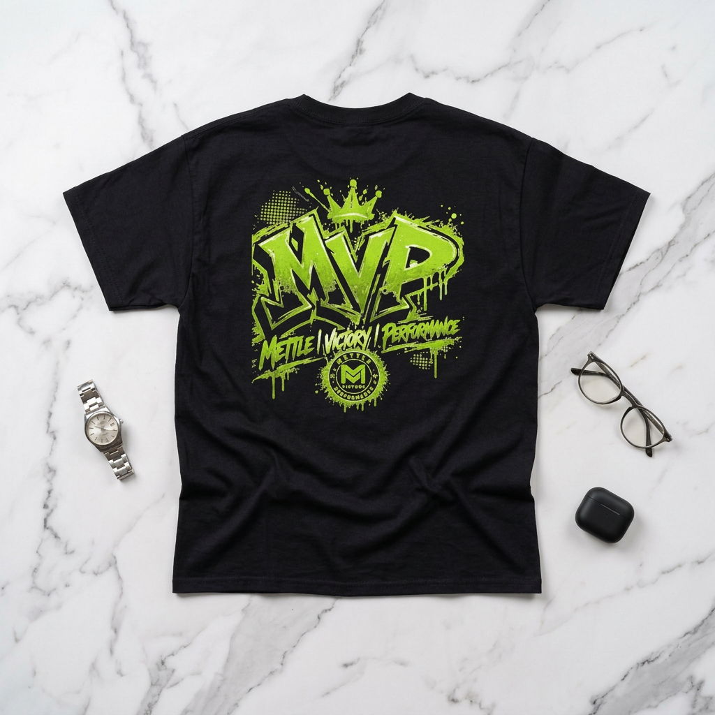 MVP Neon Graffiti T-Shirt — Streetwear Athletic Tee