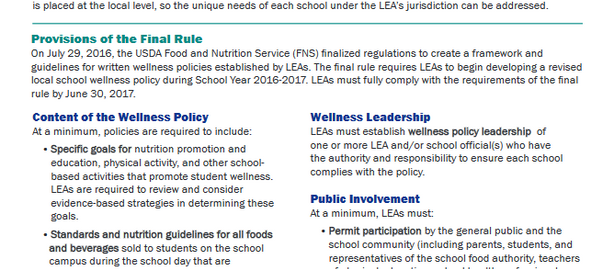 Take Action to Put Drinking Water in Your School's Wellness Policy