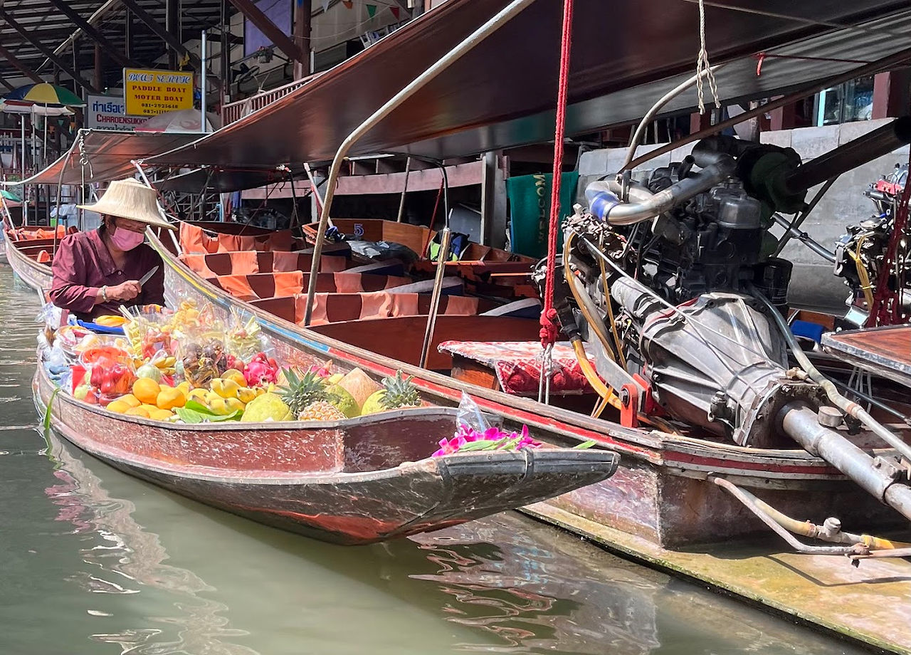 Floating markets.