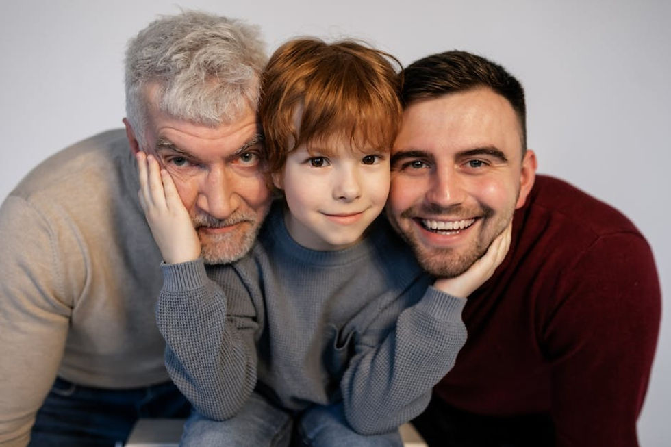 three generations of men