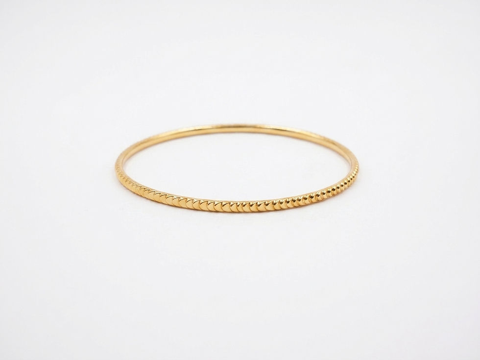 18k gold plated semi-circle ritual bangle