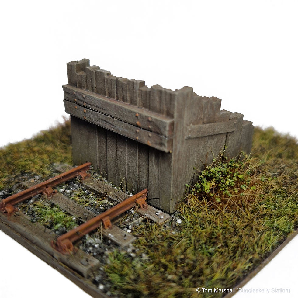Thumbnail: Standard Gauge - Sleeper Built Wooden Buffer Stop - N, TT120, HO, OO, S, & O
