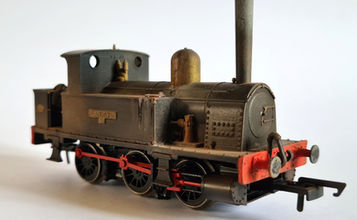 Gladstone the old locomotive from 'Oh, Mr. Porter!'.  This is a 3D printed body shell.