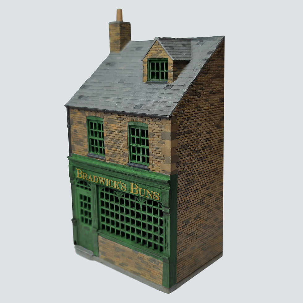 Thumbnail: Small Shop No 1 - 3D Printed Model Building - Full or Half Relief Various Scales
