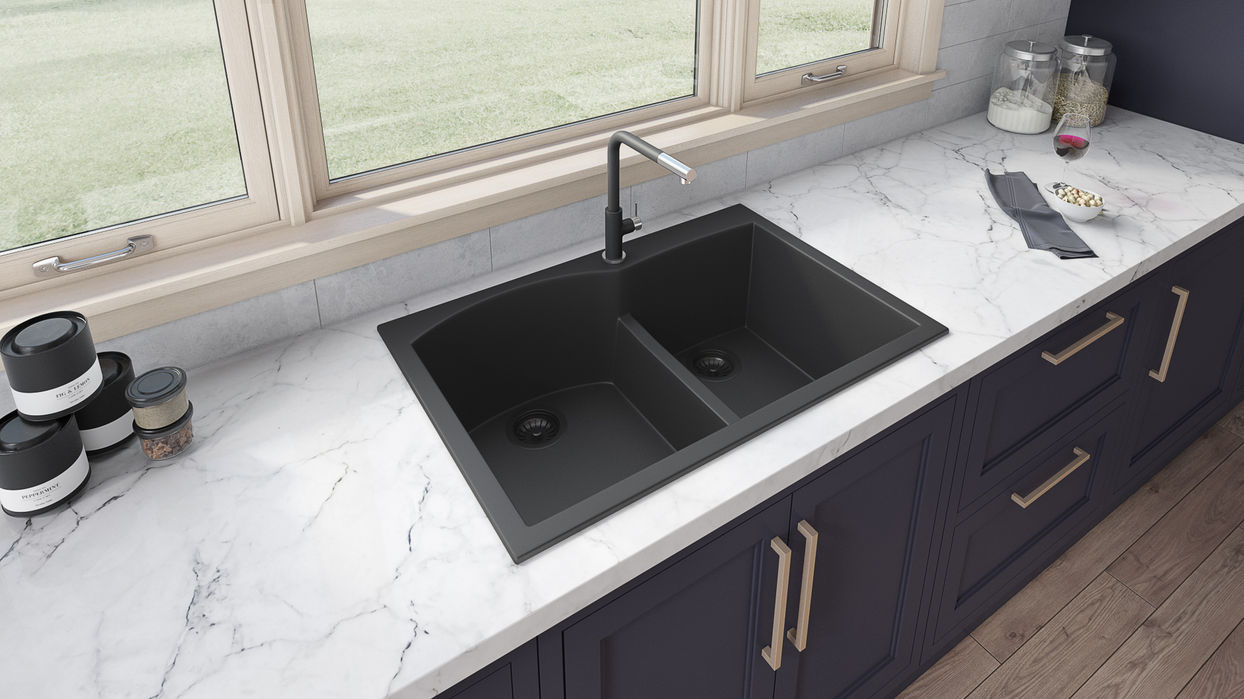 RVG1345BK epiGranite Kitchen Sink by Ruvati