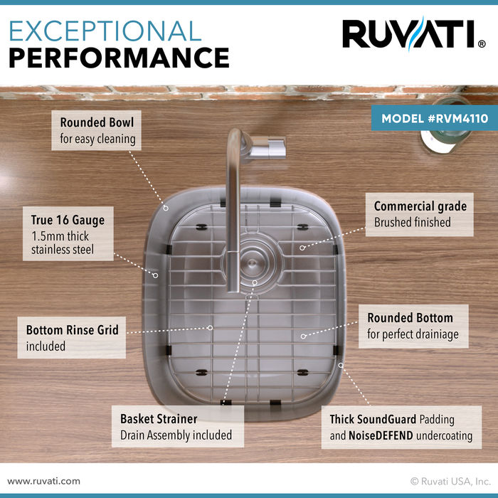 RVM4110 Parmi Bar Sink by Ruvati