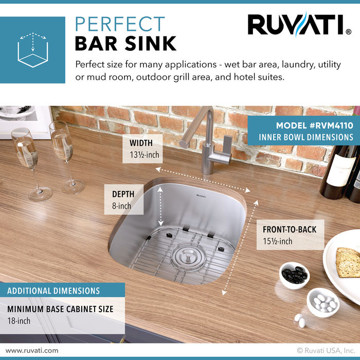 RVM4110 Parmi Bar Sink by Ruvati
